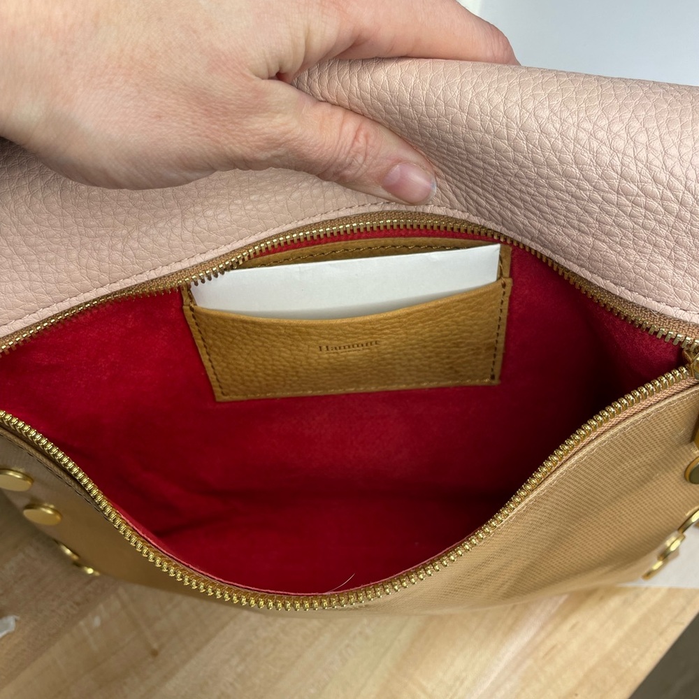 Hammitt Fold-Over Crossbody in Sage and Tan - Picture 7 of 11